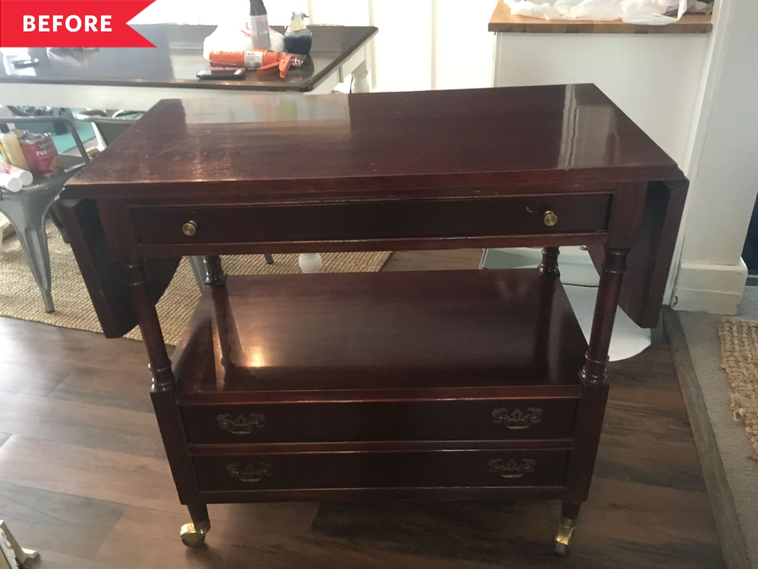 Before & After A Dated 80 Craigslist Bar Cart Turns into a